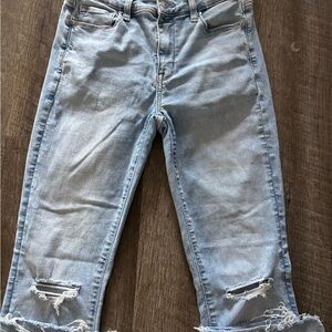 American Eagle Outfitters Light Blue Cropped Jeans